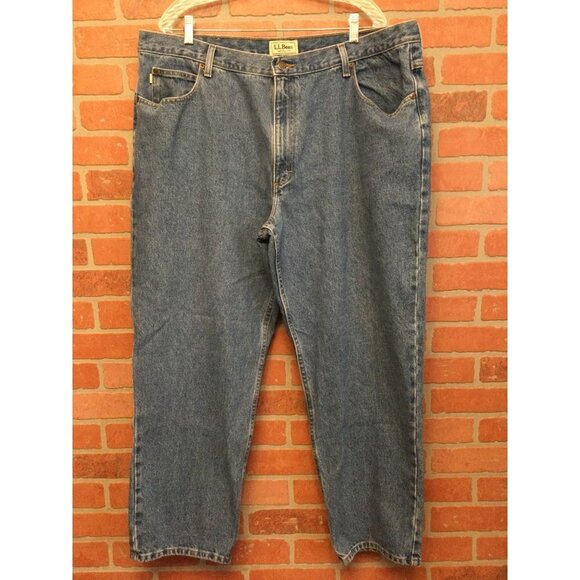 L L Bean Men's Jeans 44 x 30 tag (measure approx 42x29) work pants - Picture 1 of 5